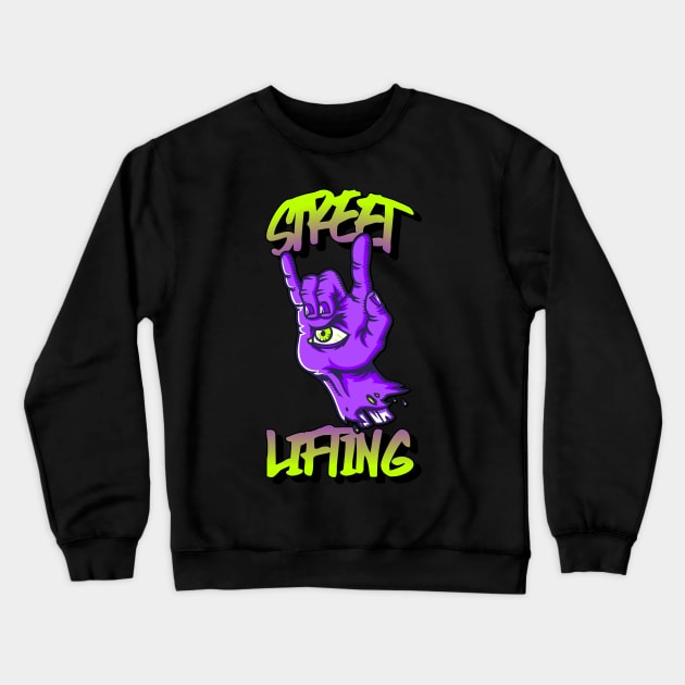 STREETLIFTING - spooky hand design Crewneck Sweatshirt by Thom ^_^